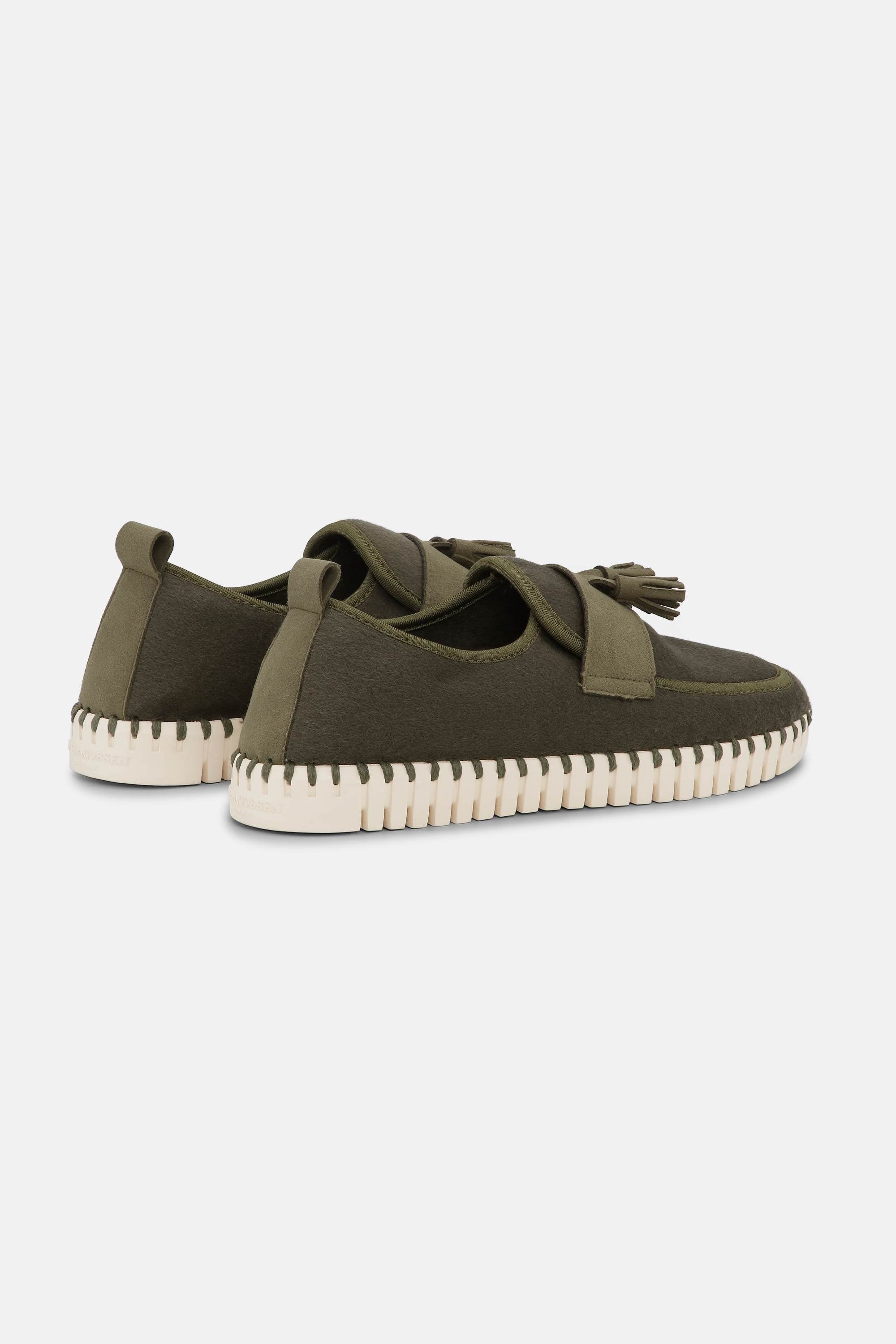 Tulip Wool Loafer - Army Pearled Ivory